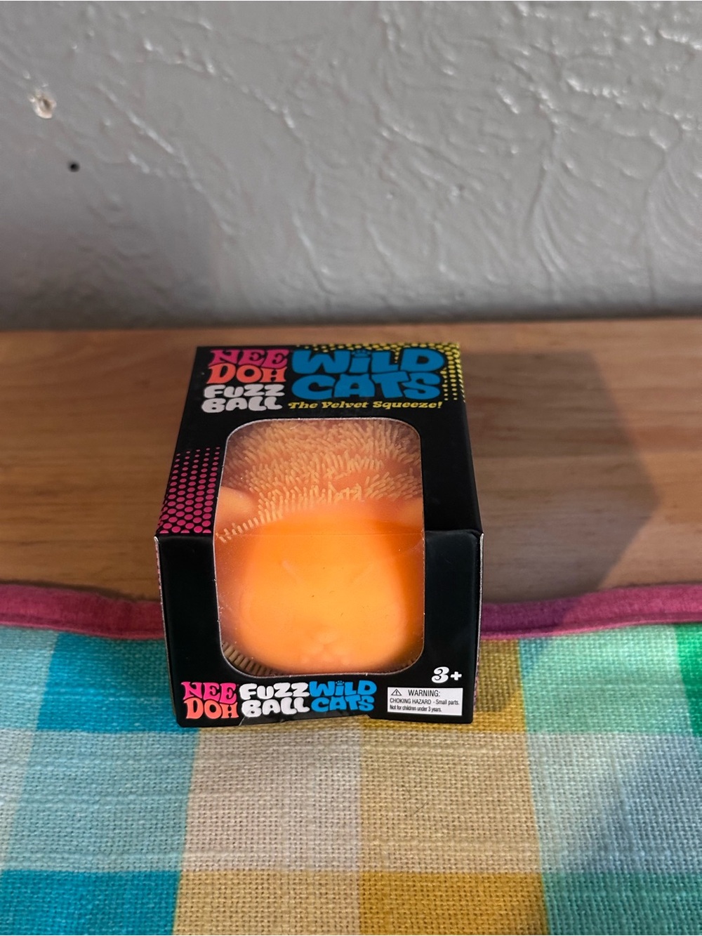 NeeDoh Wild Cats Fuzz Ball - Orange Stripe Fangs